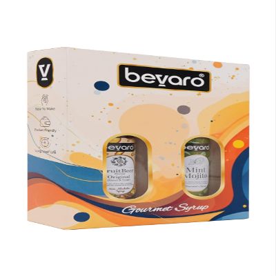 Bevaro Gift Box FruitBeer Original And Mint Mojito Syrup 300ml Each,For Shakes and Desserts Add-ons(Pack Of 2)