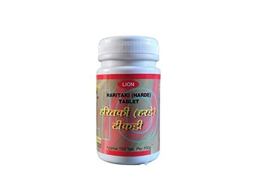 Lion Brand Harde (Haritaki) Tablet - Promotes Digestive Health (Pack of 1)