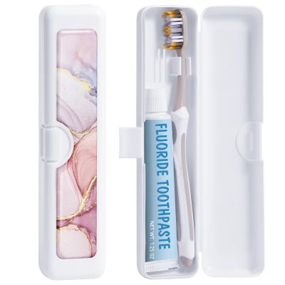 Gerkia Toothbrush Travel Case, Convenient Colorful Pattern Travel Toothbrush Case and Travel Toothbrush Holder, Toothbrush Covers and Toothbrush Holders Travel Travel Tongue Scraper Case