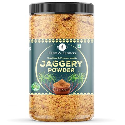 Farm & Farmers Jaggery Gur Gud Powder Healthy Sugar Subsitute Unbleached Jaggery Chemical Free gud Powder (1500gm)