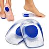 AEKDO Silicon Gel Shoe Sole Heel Pad for Heel Pain Relief Heel Spur Shoe Support Pad for Men Heels Cushion Height Increase Heel Shoes Insoles for MEN & Women (Blue 1 pair) view 1