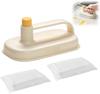 EXOFLY Disposable Magic Brush Protecting Hands Cleaning Rag with Handle, Replaceable Kitchen Degreasing Specialized Cleaning Cloth Scouring Pad (with 100Pcs Rag) view 1