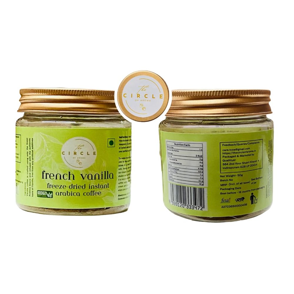 Signature Instant French Vanilla Coffee (100% Arabica, 100 gram, Dark Roast)