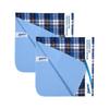 Simons Adult Reusable Stain-Mask Bed Underpad for Elderly, Heavy Absorbency Large Size 34 X 36 inches | Leak Proof 4 Layer Design Protects Surfaces for Incontinence Patients  Blue Check | Pack of 2 view 1