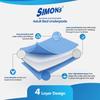 Simons Adult Reusable Stain-Mask Bed Underpad for Elderly, Heavy Absorbency Large Size 34 X 36 inches | Leak Proof 4 Layer Design Protects Surfaces for Incontinence Patients  Blue Check | Pack of 2 view 4