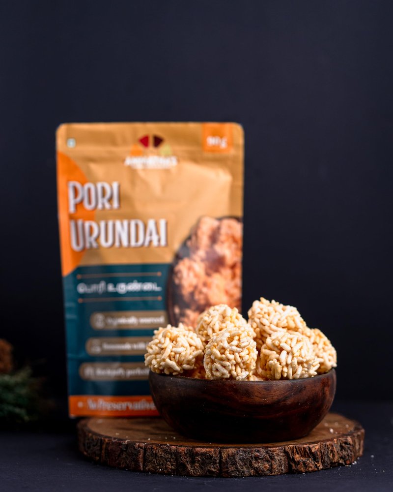 Amamtha's Tasty Pori Urundai (100G) | Authentic South Indian Sweets