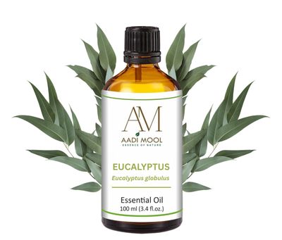 Aadi Mool Eucalyptus Essential Oil For Skin, Hair and Aromatherapy - 100 ML