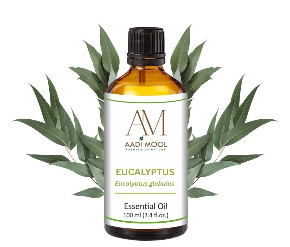 Aadi Mool Eucalyptus Essential Oil For Skin, Hair and Aromatherapy - 100 ML