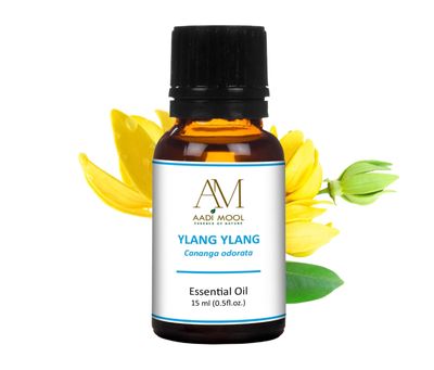 Aadi Mool Ylang Ylang Essential Oil | For Stress Relief, Skin Care & Aromatherapy - 15ML