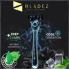 BLADEZ Women Shaving Razor 5 Blade Quick & Easy Hair Removal With Aloe+Vitamin, Flexible & Rounded Head, Non-Slip Handle | Pack Of 3 view 2