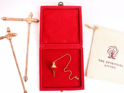 The Spiritual Living Pure Brass Cone Dowsing Pendulum II Space Ship Design Pendulum II Divination Pendulum II Meditation Pendulum II Healing Chakra