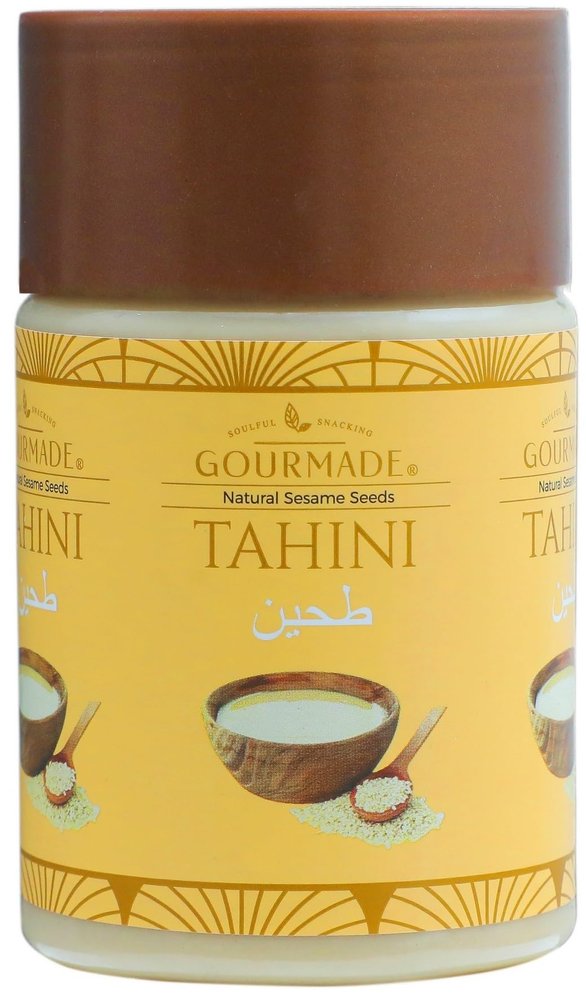Gourmade Soulful Snacking White Sesame Tahini Tahina Paste Sauce|Sesame Seeds Tahina For Hummus, 300Gm|Tahina Sesame Paste|Dips Sauce Salad Dressing|Mezze Platter|Tahina Sesame Creamy Paste