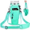 BULKITEM 40oz Water Bottle Carrier Bag with Phone Pocket for Green Stanley 40 oz Tumbler with Handle, Green Insulated Neoprene Cup Holder Pouch Strap for Valentines Stanley Cup Accessories view 1