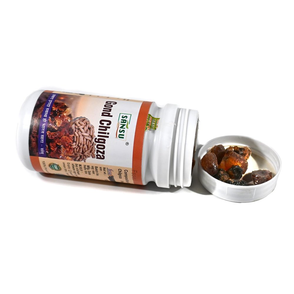 SANSU Gond Chilgoza 100% Natural And Pure, Chilgoja, Oringinal Gond Chilgoza And Dried Gum 50g