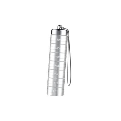 BNF Daily Pill Box Sealed 7 Compartments Stackable for Camping Sports Silver|Health & Beauty | Health Care | Pill Boxes, Pill Cases
