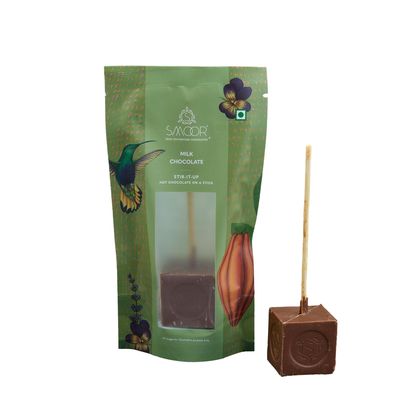 SMOOR Stir-it-Up Milk Hot Chocolate Cubes | DIY dissolvable hot chocolate on a stick | 1 cube makes 1 cup hot chocolate |Snacking,Birthday,Anniversary, Gifting | 90g (Pack of 3)