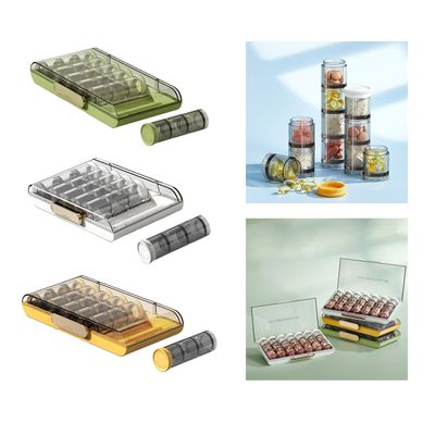 BNF Weekly Pill Organizer Pill Container Vitamin Organizer 7 Days Pill Organizer Green|Health & Beauty | Health Care | Pill Boxes, Pill Cases