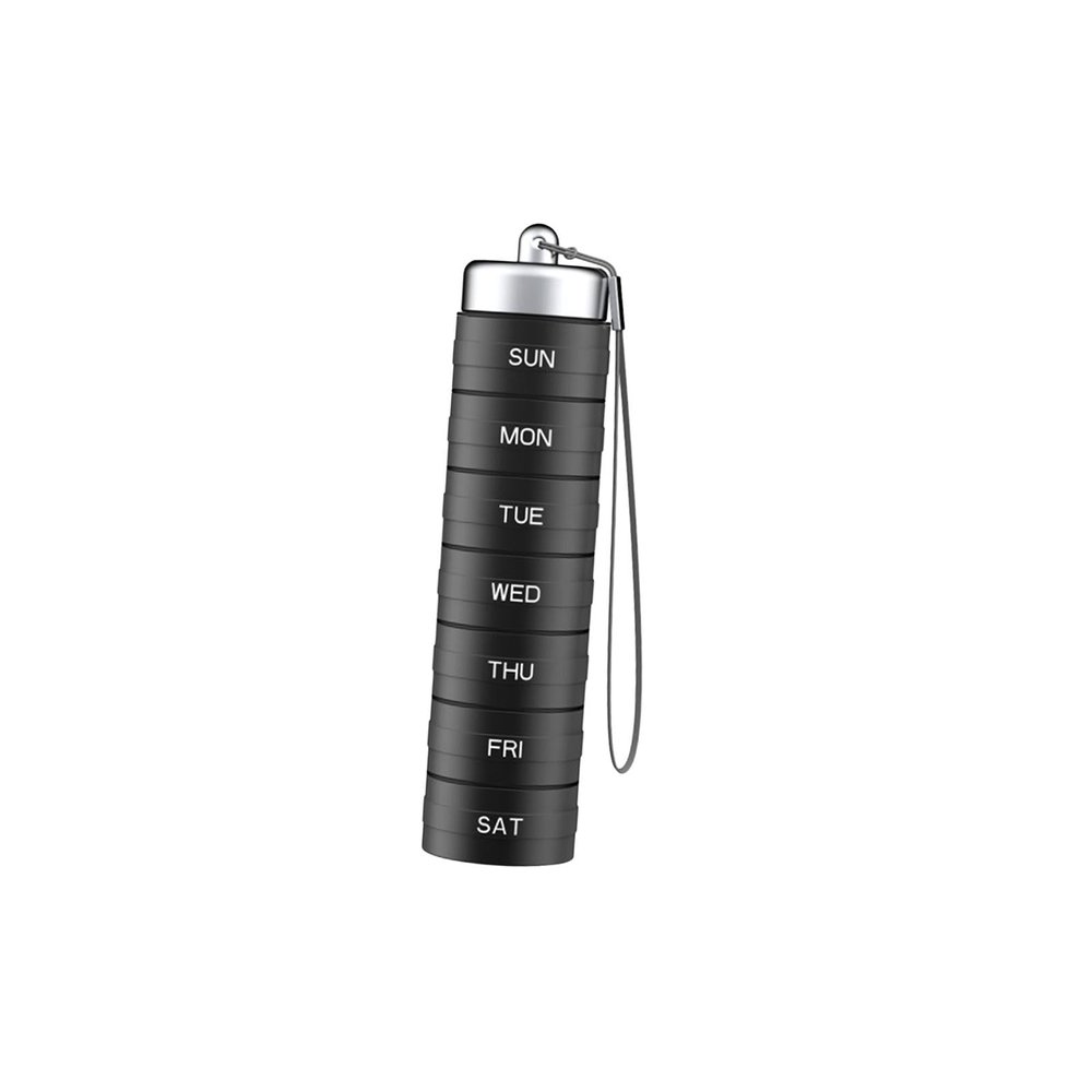 BNF Daily Pill Box Sealed 7 Compartments Stackable for Camping Sports Black|Health & Beauty | Health Care | Pill Boxes, Pill Cases