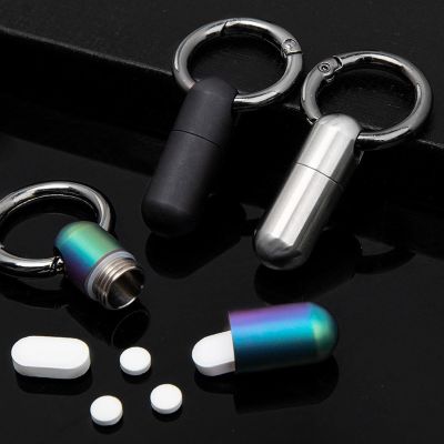 BNF Titanium Pill Case Durable Portable Small Pill Box for Travel Outdoor black|Health & Beauty | Health Care | Pill Boxes, Pill Cases