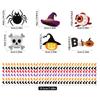 CALANDIS 24X Halloween Straws Party Favors for Treat Bags Goodie Kids Or Adults | 24 Paper Straw 24 Skull 24 Sticky view 3