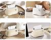 Cannagenix Spring Loaded Tissue Box Holder, Plastic, Creative Design for Bathroom, Living Room, Bedroom, Tabletop Paper Tissue Dispenser. Home Decor (White) view 4