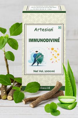 Artesian Immunodivine Ayurvedic Immunity Booster Tonic for Adults | With Giloy, Tulsi & Mulethi Extracts | Powerful Herbal Supplement for Strong Immunity, Respiratory & Digestive Health (1000ml Syrup)