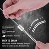 Flavoma Reusable Stainless Steel Straw with Cleaning Brush- Long Metal Straws for Drinking, Reusable Set of 5 (2- Bend Pipe, 2- Long Straw, 1-Cleaning Brush), Silver Color, 8.5 Inches BPA-Free Metal view 3