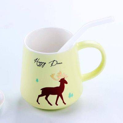 CALANDIS 1Pcs Creative Curved Glass Drinking Straw Bent with Brush White