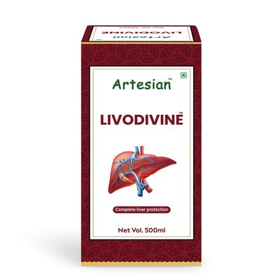 Artesian Livodivine Ayurvedic Liver Tonic for Complete Protection & Detox | Herbal Supplement for Fatty Liver, Liver Health & Detoxification | Natural Ayurvedic Syrup for Daily Wellness (500ml)