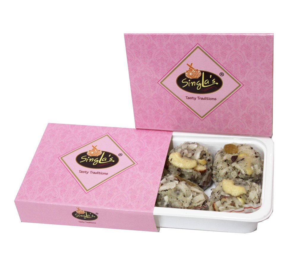 Singla Sweets Coconut Laddu 200g Delicious, Sweet, Mithai, Vacuum Packing
