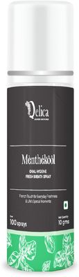 Qelica Menthekool French Touch Special Instant Mouth Freshener Spray, For Kissing Couple, Fresh & Bad Breath, Everyday Long Lasting Freshness 100+ Spray (10 gram)