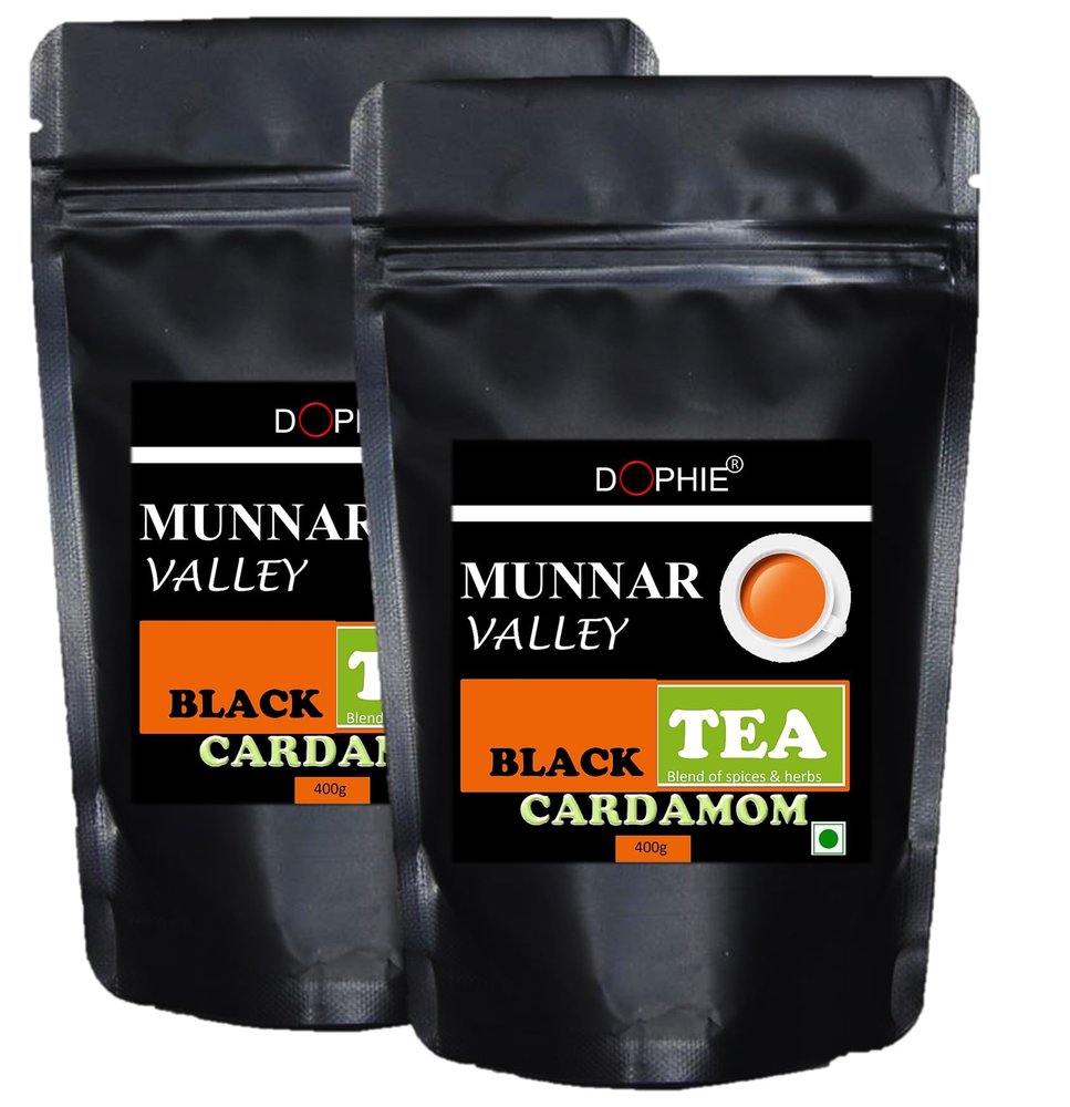 Cardamom Tea Masala Tea| spices Masala Chai | Black Tea powder | Rich Taste & Aroma | Strong Tea | with more spices| Munnar valley tea| 2X400 g (pack of, 2)