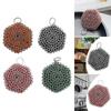 CALANDIS Cast Iron Chainmail Scrubber Steel Scrubber for Gadught Oven BBQ Grills Pans Orange | 1 Piece Cast Iron Cleaner view 3