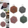 CALANDIS Cast Iron Chainmail Scrubber Steel Scrubber for Gadught Oven BBQ Grills Pans Orange | 1 Piece Cast Iron Cleaner view 4