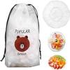 SINGARO Shrinkable Food Covers, Fresh Keeping Bags, Elastic Food Storage Covers Cling Film Bag, Elastic Bowl Lids Kitchen Supplies for Fruit Vegetable Meat Food Preservation (100 pcs) view 1