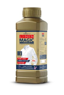 Mr Shine Linen Magic Liquid Stiffener 500 ml | Pure Linen, Linen Cotton, Cotton | Upto 5x Brighter | Long Lasting Stiff & Fragrance (Pack of 1)