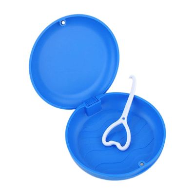 LOOM TREE Portable Retainer Case Oral Organizer Durable Dentures Storage Boxes blue | Oral Care