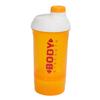 Body strength Sports Gym Protein Shaker Bottle With Mixer Ball, Compartment for Pre-Post Workout for Men & Women | 500ml (Yellow) view 1