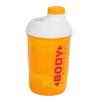 Body strength Sports Gym Protein Shaker Bottle With Mixer Ball, Compartment for Pre-Post Workout for Men & Women | 500ml (Yellow) view 4