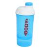 Body strength Sports Gym Protein Shaker Bottle With Mixer Ball, Compartment for Pre-Post Workout for Men & Women | 500ml (Sky Blue) view 1