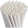 Eco-Friendly Paper Straws | Eco-Friendly Compostable Sustainable Disposable Drinking Straws | Juice Smoothie Thick Shakes Non-Bendable White Straws (12 mm, 25) view 1