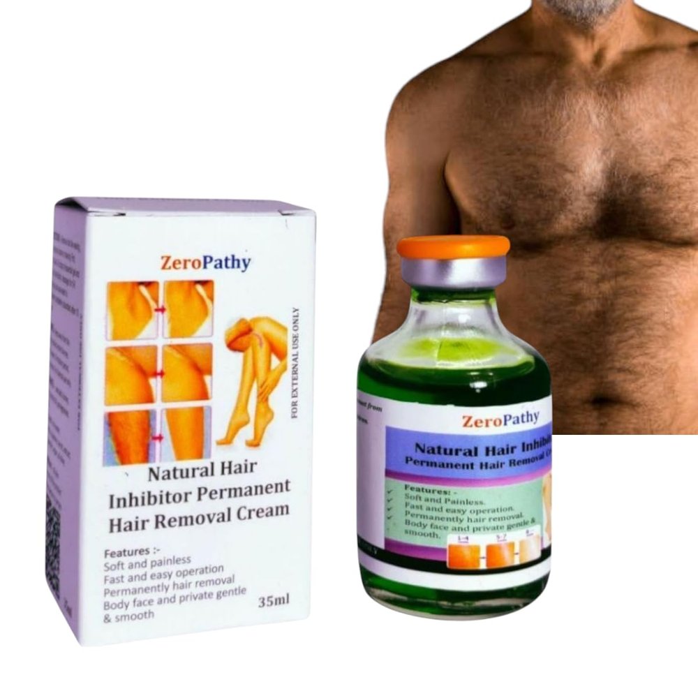 Natural Permanent Hair Remover and Growth Inhibitor Facial Remove Cream Beard Bikini Face Legs Arm Body Armpit dark underarm cream Leg Hair stop for Permanent Hair Reduction Upper Lip Hair vanish Natural Growth Stop Ingredients. 35ml