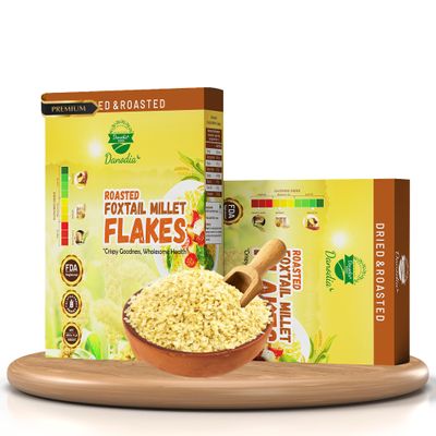 Danodia Foxtail Millet Flakes 450g | 100% Natural & Gluten-Free | High Fibre & Protein | Diabetic-Friendly Breakfast Cereal | No Added Sugar | Healthy Snack | Ready-to-Eat Superfood