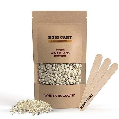 BTM CART White Chocolate Hair Removal Hard Wax Beans Painless And Stripless For Women Face, Eyebrow, Back Hair, Chest Hair, Bikini Hair Wax Bean,Legs, Arms, Beards, Black Head(50 Gram) Pack Of 1