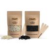 BTM CART Hair Removal Hard Wax Beans Painless And Stripless For Women Face, Eyebrow, Back Hair, Chest Hair, Bikini Hair Wax Bean,Legs, Arms, Beards (50 gm Charcoal-50gm Chocolate) view 1