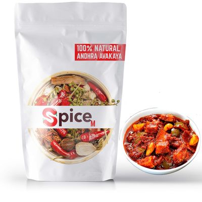 100% Natural Andhra Avakaya | Mango Pickle | Authentic Andhra Mango Pickle | Avakai | Avakaya (No Preservetives & Chemicals Free) - 1000 Grams
