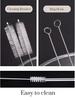 ANKUS Reusable Stainless Steel Straw with Cleaning Brush Metal Straw for Drinking Juice 8.5 Inch (2 Bent + 2 Straight + 1 Brush) view 4