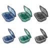 BNF Travel Pill Organizer with Divider Small Pill Container for Bag Purse Pocket Blue Sqaure|Health & Beauty | Health Care | Pill Boxes, Pill Cases view 2