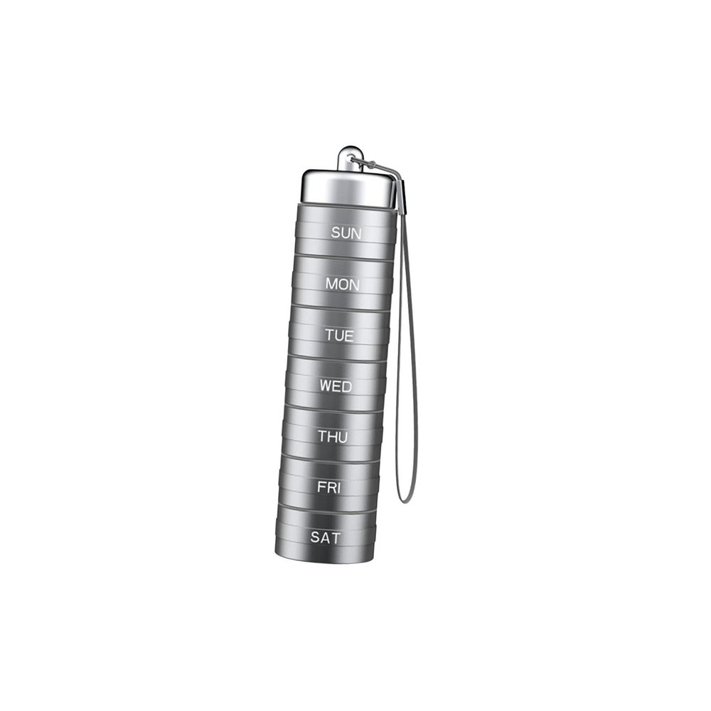 BNF Daily Pill Box Sealed 7 Compartments Stackable for Camping Sports Gray|Health & Beauty | Health Care | Pill Boxes, Pill Cases