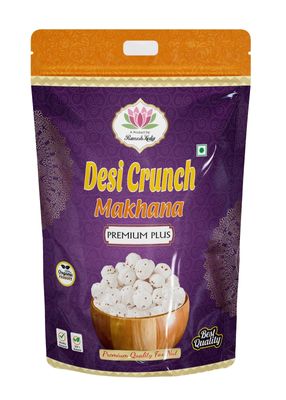 Desi Crunch Makhana Premium Plus Phool Makhana | Premium Lotus Seeds | Foxnuts - 250g Pack
